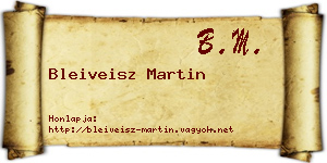 Bleiveisz Martin névjegykártya